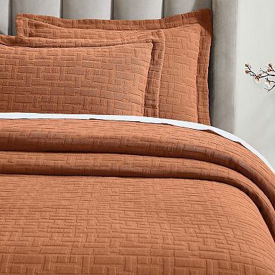 SUPERIOR Madrid Cotton Medium Weight Matelasse Bedspread & Sham Set