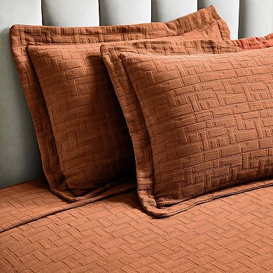 SUPERIOR Madrid Cotton Medium Weight Matelasse Bedspread & Sham Set