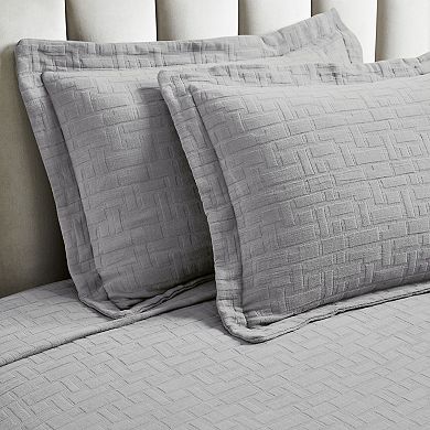 SUPERIOR Madrid Cotton Medium Weight Matelasse Bedspread & Sham Set