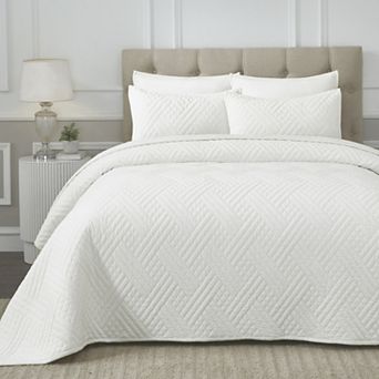 SUPERIOR Karina Velvet Cotton Lightweight Quilt Coverlet Set