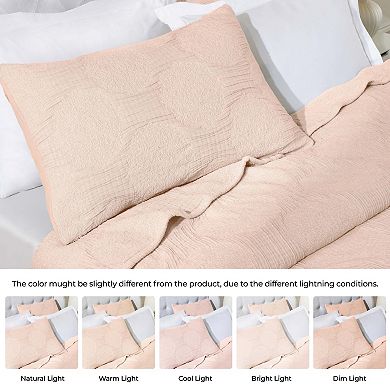 SUPERIOR Tanta Circles Woven Medium Weight Cotton Coverlet