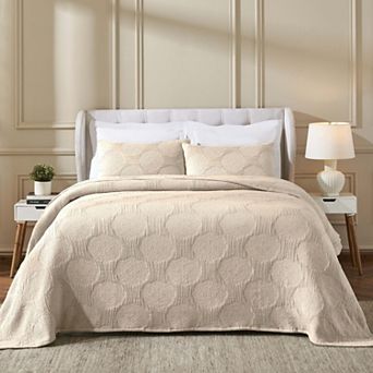 SUPERIOR Tanta Circles Woven Medium Weight Cotton Coverlet