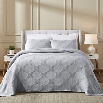 SUPERIOR Tanta Circles Woven Medium Weight Cotton Coverlet