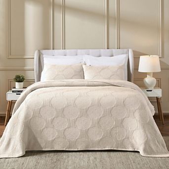SUPERIOR Tanta Circles Woven Medium Weight Cotton Coverlet