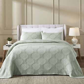 SUPERIOR Tanta Circles Woven Medium Weight Cotton Coverlet