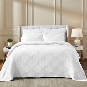 SUPERIOR Tanta Circles Woven Medium Weight Cotton Coverlet
