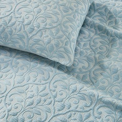 SUPERIOR Vineyard Cotton Blend Medium Weight Matelasse Woven Coverlet
