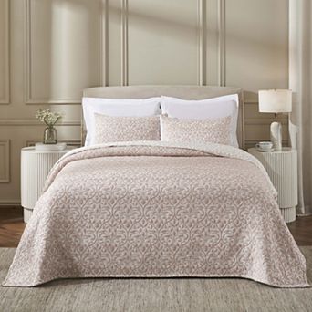 SUPERIOR Vineyard Cotton Blend Medium Weight Matelasse Woven Coverlet