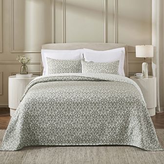 SUPERIOR Vineyard Cotton Blend Medium Weight Matelasse Woven Coverlet