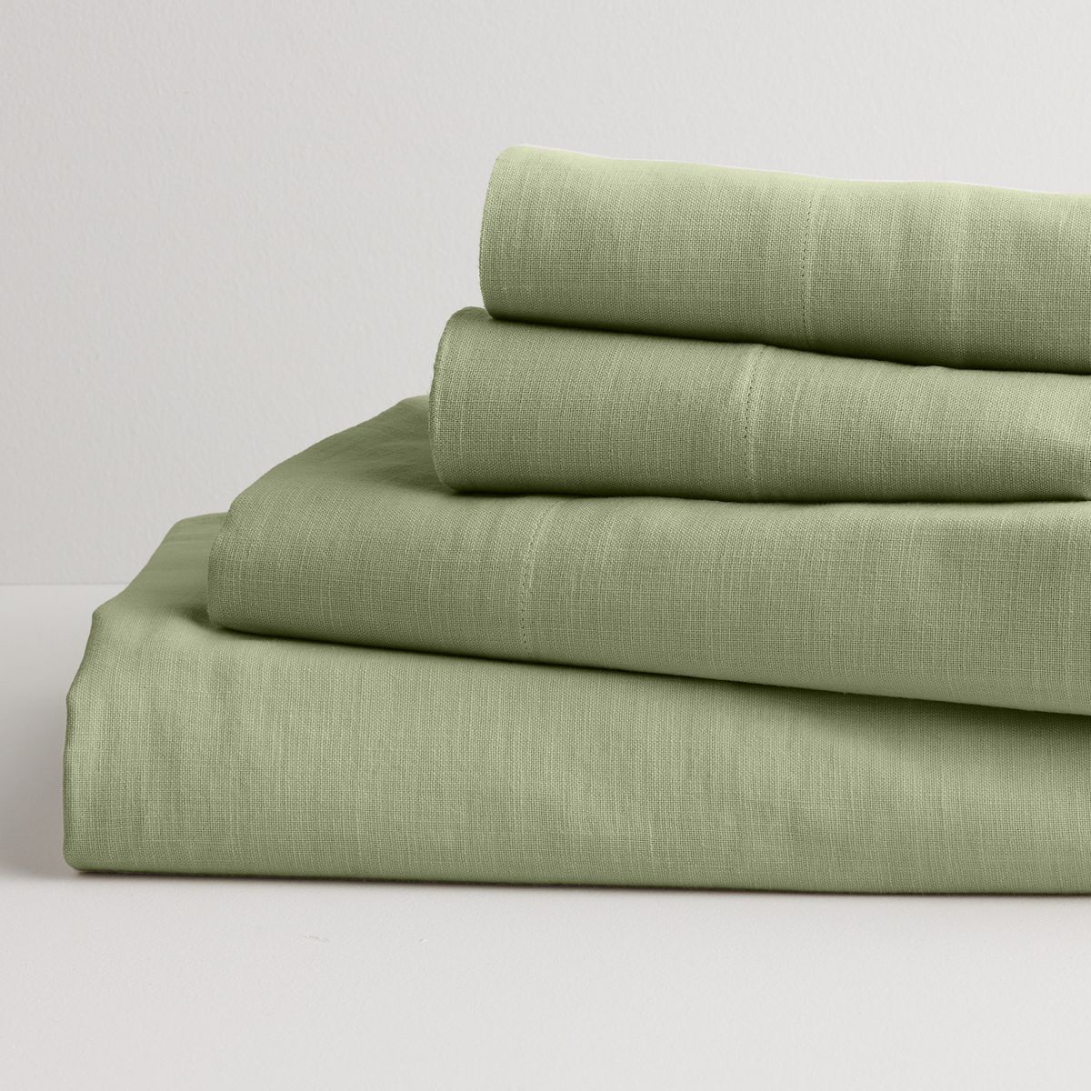 Miryana Washed Cotton Sheet Set or Pillowcases - Sage, KING SET