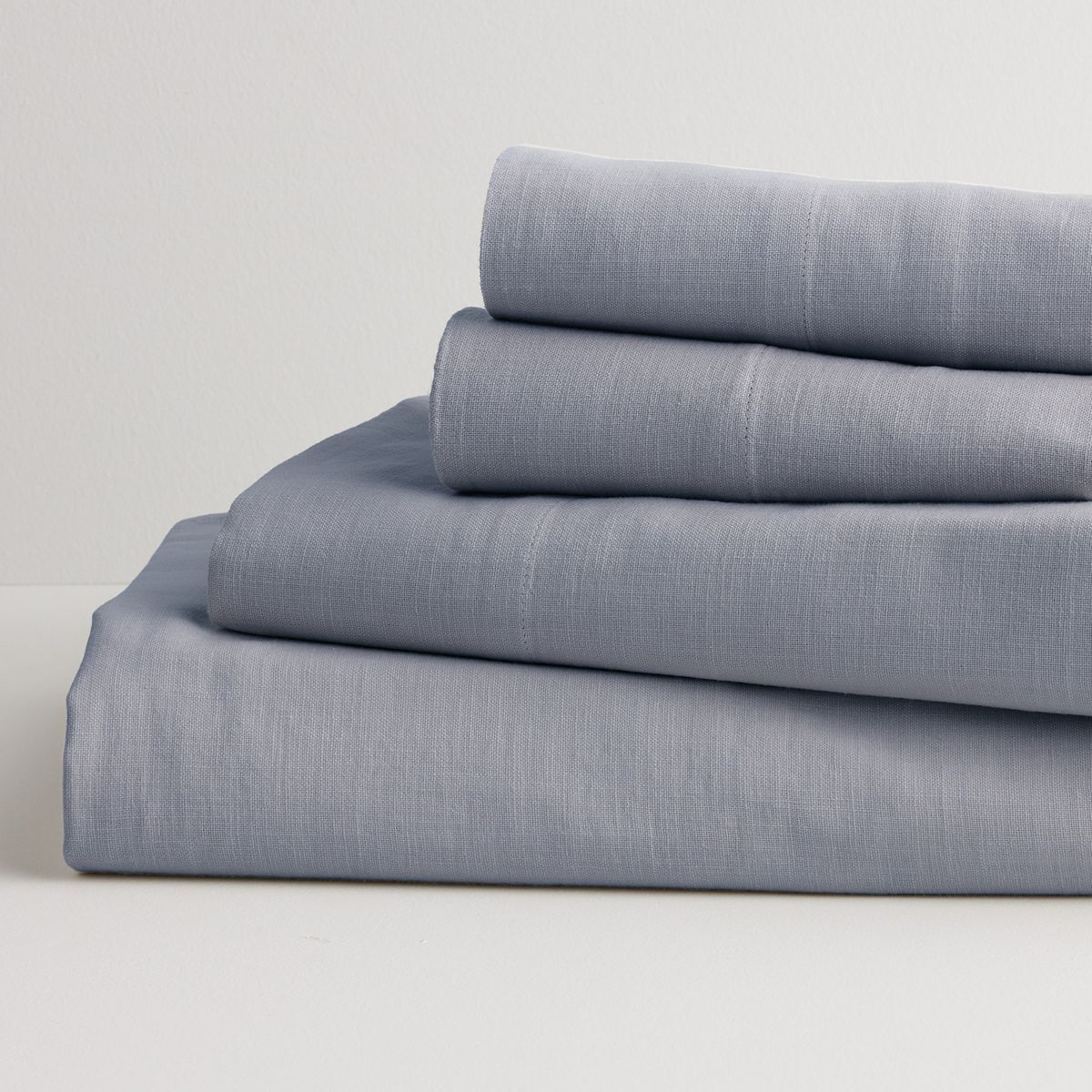 Miryana Washed Cotton Sheet Set or Pillowcases - Slate Blue, KING SET