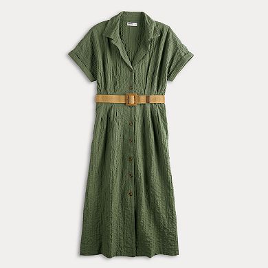 Women's Sonoma Goods For Life® Belted Dolman Sleeve Midi Dress
