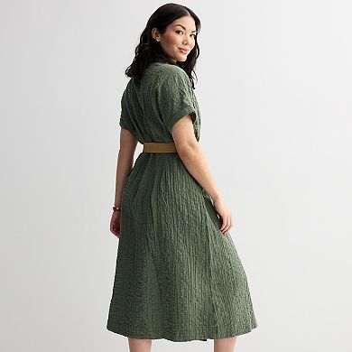Women's Sonoma Goods For Life® Belted Dolman Sleeve Midi Dress