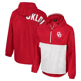 Men's Colosseum Crimson Oklahoma Sooners Reloaded Anorak Half-Zip Jacket