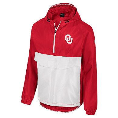Men's Colosseum Crimson Oklahoma Sooners Reloaded Anorak Half-Zip Jacket
