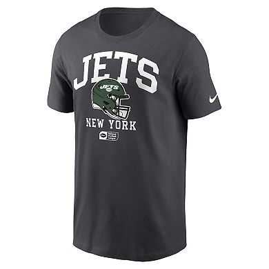 Men's Nike Anthracite New York Jets Helmet Essential T-Shirt