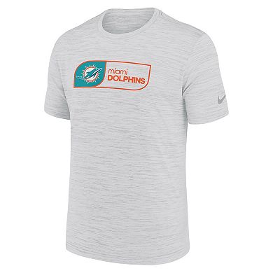 Men's Nike White Miami Dolphins Big & Tall Velocity Jock Tag Performance T-Shirt