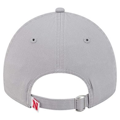 Women's New Era Gray Nebraska Huskers Logo 9TWENTY Adjustable Hat