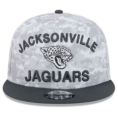 Youth New Era White/Graphite Jacksonville Jaguars 2024 Salute To Service 9FIFTY Snapback Hat