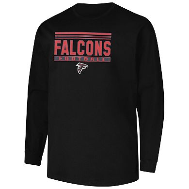 Men's Profile Black Atlanta Falcons Big & Tall Pop Long Sleeve T-Shirt