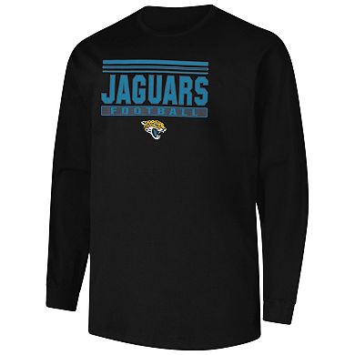Men's Profile Black Jacksonville Jaguars Big & Tall Pop Long Sleeve T-Shirt