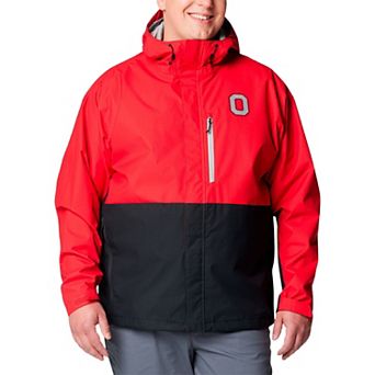 Men's Columbia Scarlet Ohio State Buckeyes Big & Tall Field Bound Omni-Tech����Full-Zip Jacket