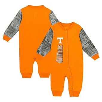 Newborn & Infant  Tennessee Orange Tennessee Volunteers Playbook Colorblock Long Sleeve Coveralls