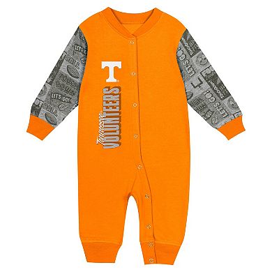Newborn & Infant Tennessee Orange Tennessee Volunteers Playbook Colorblock Long Sleeve Coveralls