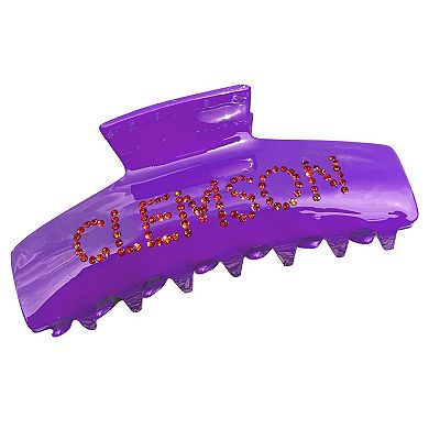 Purple Clemson Tigers Rhinestone Claw Hair Clip