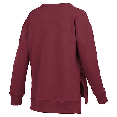 Women's Pressbox Maroon Texas A&M Aggies Pocketed Arch Pullover Sweatshirt