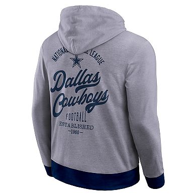 Men's Darius Rucker Collection by Fanatics Navy Dallas Cowboys Tonal Knit Pullover Hoodie