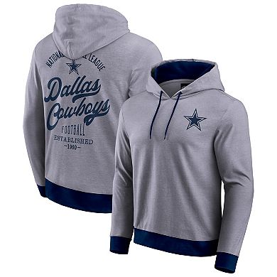 Men's Darius Rucker Collection by Fanatics Navy Dallas Cowboys Tonal Knit Pullover Hoodie