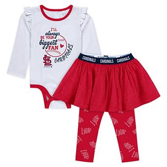 Girls Newborn & Infant WEAR by Erin Andrews White St. Louis Cardinals Three-Piece Tutu Set