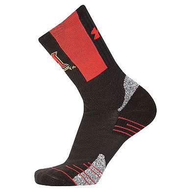 Men's Under Armour Black Maryland Terrapins Sideline Playmaker Crew