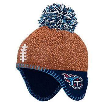 Preschool��Brown Tennessee Titans Football Head Knit Hat with Pom