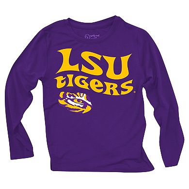 Infant Wes & Willy LSU Tigers Long Sleeve Top and Striped Tri-Blend Leggings Set