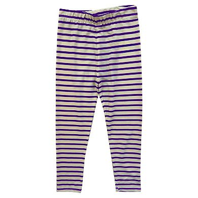 Infant Wes & Willy LSU Tigers Long Sleeve Top and Striped Tri-Blend Leggings Set