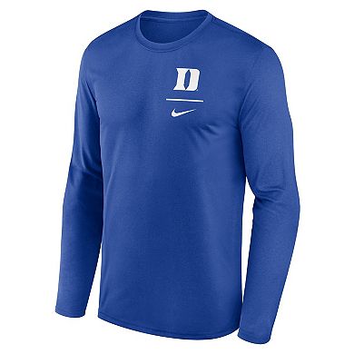 Men's Nike Royal Duke Blue Devils Primary Stack Legend Long Sleeve T-Shirt