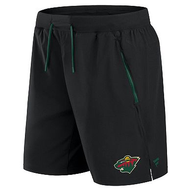 Men's Fanatics Black Minnesota Wild Authentic Pro Rink Performance Shorts