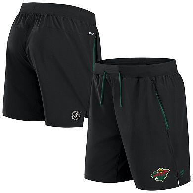 Men's Fanatics Black Minnesota Wild Authentic Pro Rink Performance Shorts