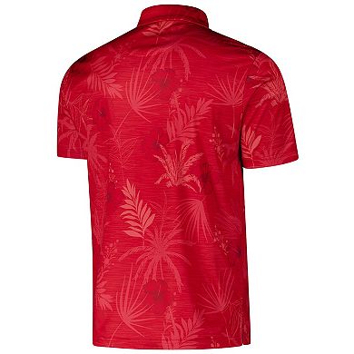 Men's Colosseum Red Wisconsin Badgers Palms Polo