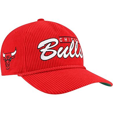 Men's '47 Red Chicago Bulls Double Header Sidepatch Cord Hitch Adjustable Hat