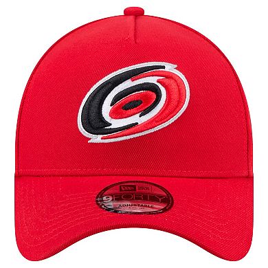 Men's New Era Red Carolina Hurricanes Core A-Frame 9FORTY Adjustable Hat