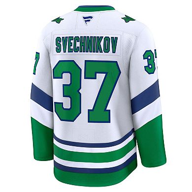Men's Fanatics Andrei Svechnikov White Carolina Hurricanes Throwback Premium Jersey