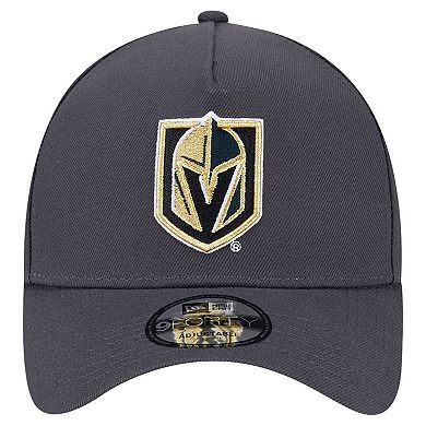 Men's New Era Gray Vegas Golden Knights Core A-Frame 9FORTY Adjustable Hat