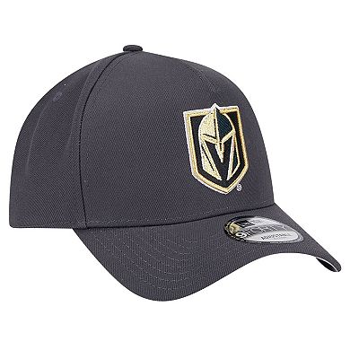 Men's New Era Gray Vegas Golden Knights Core A-Frame 9FORTY Adjustable Hat