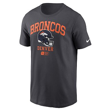 Men's Nike Anthracite Denver Broncos Helmet Essential T-Shirt