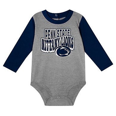 Newborn & Infant Penn State Nittany Lions Double Up Long Sleeve Bodysuit & Pant Set