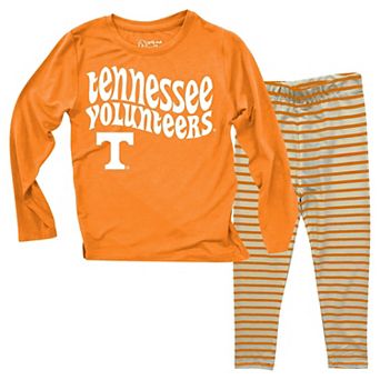 Infant Wes & Willy Tennessee Volunteers Long Sleeve Top and Striped Tri-Blend Leggings Set