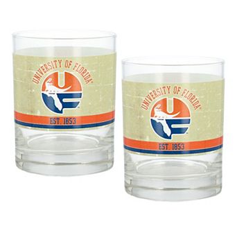 Florida Gators Two-Pack 14oz. Tan Vintage Glass Set